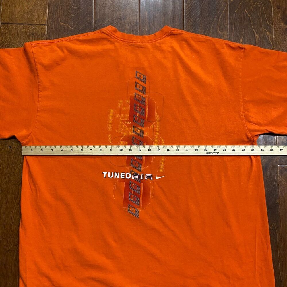 Nike Athletic Vintage Y2K Tuned Air Max Orange Graphic T-Shirt Men's Size XL - Picture 7 of 8